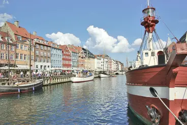 Blick auf Kopenhagens Nyhavn